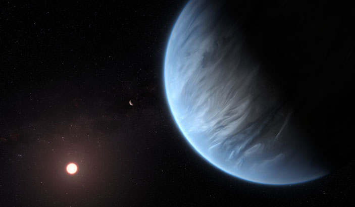 Художественное представление планеты K2-18b