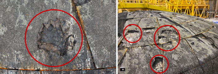 Повреждение теплового экрана космического корабля Orion