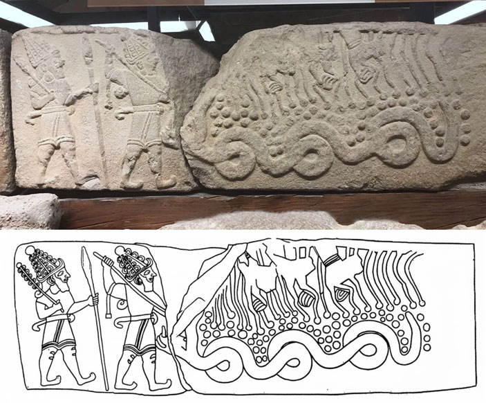 Барельеф, описывающий убийство дракона Иллуянка. 850–800 годы до н. э.