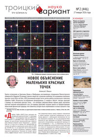 «Троицкий вариант — Наука» №2 (446), 27 января 2026 года