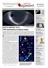 «Троицкий вариант&nbsp;— Наука» №10 (454), 19&nbsp;мая 2026&nbsp;года