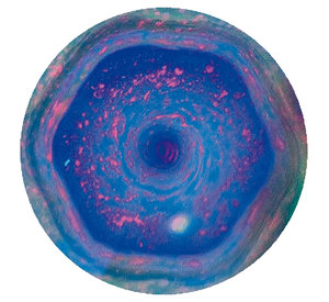 Необычный шестиугольный шторм на северном полюсе Сатурна («Популярная механика» №10, 2017)