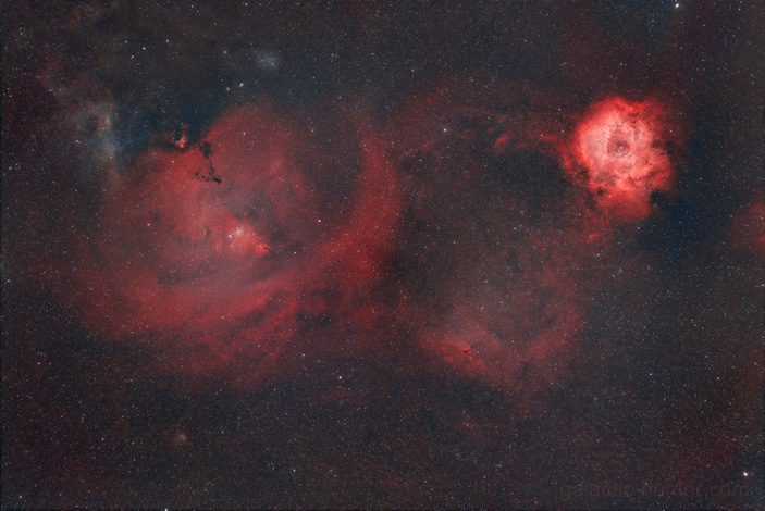 NGC 2264 и туманность Розетка