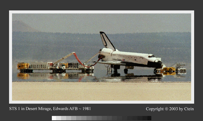 STS 1 in Desert Mirage, Edwards AFB CA -- 1981