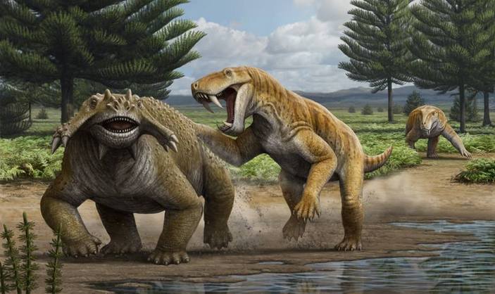 Нападение иностранцевии на парейазавра