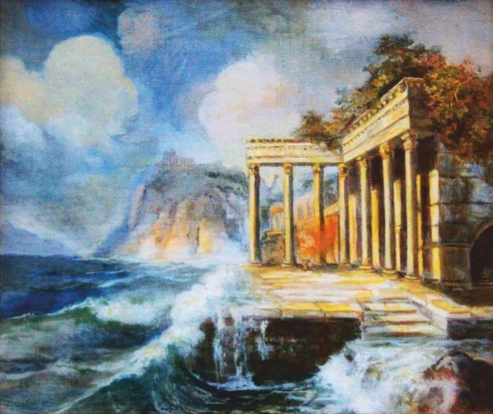 Реконструкция кипрской виллы Октавиана Августа, сделанная российско-итальянским художником Михаилом Ограновичем