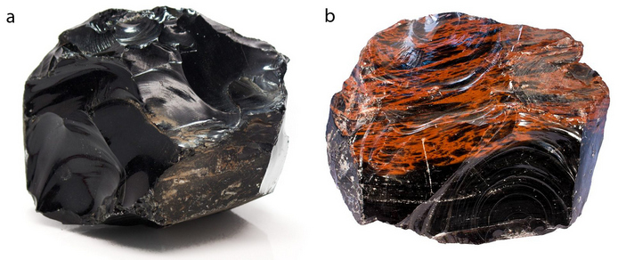 Черный и коричневый обсидиан