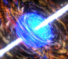 Гамма-всплеск в представлении художника (изображение с сайта www.universetoday.com)