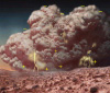 Пылевая буря на Марсе (в представлении художника). Изображение с сайта www.universetoday.com