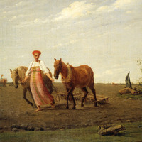 Алексей Гаврилович Венецианов. «На пашне. Весна». 1820-е гг.  Государственная Третьяковская галерея. Изображение с  сайта ru.wikipedia.org