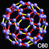 Молекула фуллерена С60.