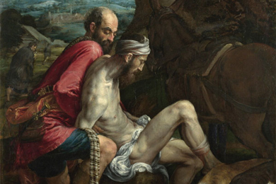 Картина Якопо Бассано «Добрый самаритянин», 1592 год. Как показали эксперименты, вероятность того, что человек поведет себя в похожей ситуации как «добрый самаритянин», не зависит от его религиозности. Иллюстрация из обсуждаемой статьи Norenzayan, Shariff, 2008