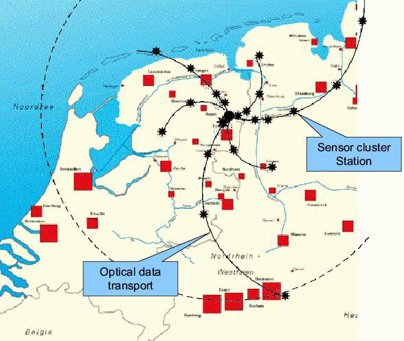 Карта размещения антенн комплекса LOFAR (изображение с сайта xray.sai.msu.ru)