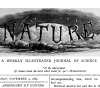 Первая страница первого выпуска журнала Nature. Наверху страницы написаны слова Уильяма Вордсворта «To the solid ground of Nature trusts the mind which builds for aye». Фото с сайта upload.wikimedia.org