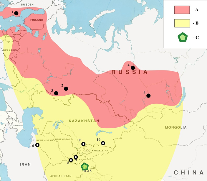 Места записей песен камышевок