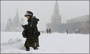 Снегопад в Москве 5 февраля 2001 года (фото с сайта news.bbc.co.uk)
