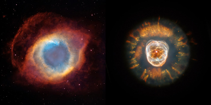 Рис. 3. Планетарные туманности Улитка и Эскимо