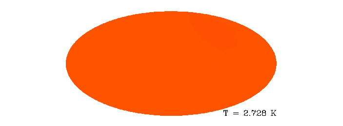 Рис 1. Карта космического микроволнового фона с относительной точностью 0,01