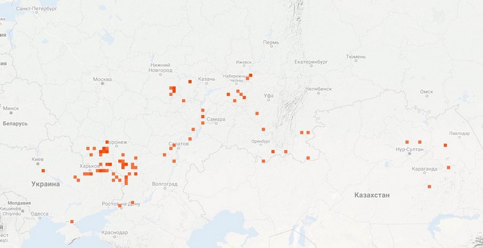 Карта встреч байбака