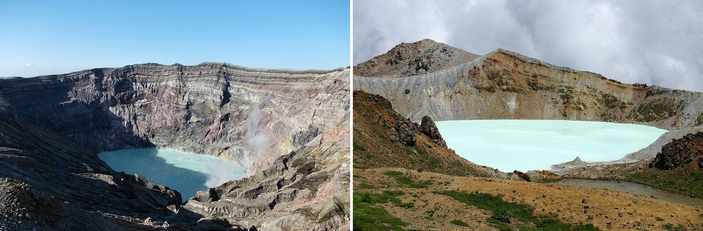 Озеро на вулкане Асо и Сиране