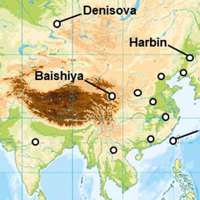 Карта распространения денисовцев