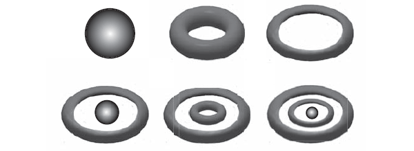 Рис. 12.4. Стационарные 5-мерные черные дыры