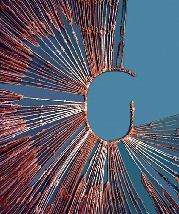 Древние инки использовали для записи чисел особые конструкции – кипу, состоящие из завязанных узелками нитей. Тип узлов, их взаимное расположение, направление нитей, их уровень и цвет использовались для записи дат, числа людей и различных иных объектов