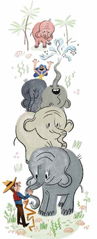 Глеб Погудин, Екатерина Антоненко. Как выглядит «среднестатистический слон»? («Квантик» №8, 2014)