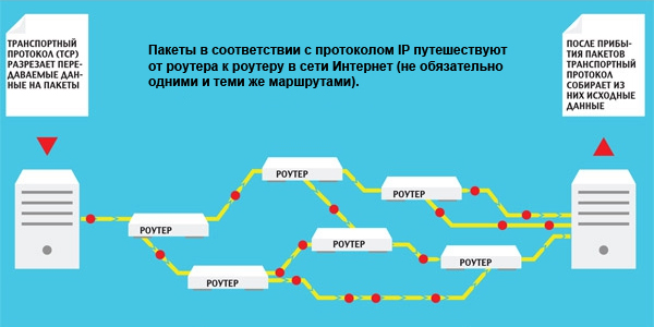 Как работает сеть с коммутацией пакетов TCP/IP
