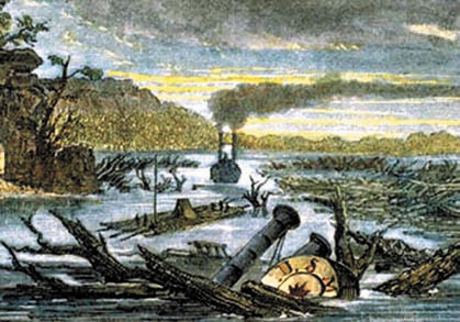 Наводнение на реке в Новом Мадриде. Изображение с сайта franceshunter.wordpress.com