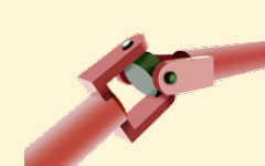 Карданный вал позволяет передать вращение между непараллельными осями