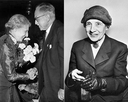 Лиза Мейтнер на вручении премии Отто Гана (1955 год)