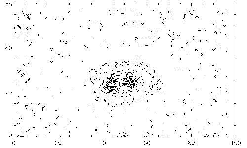 Изображение CSL-1 в линиях одинаковой яркости — изофотах (2003). Изображение: «Популярная механика»
