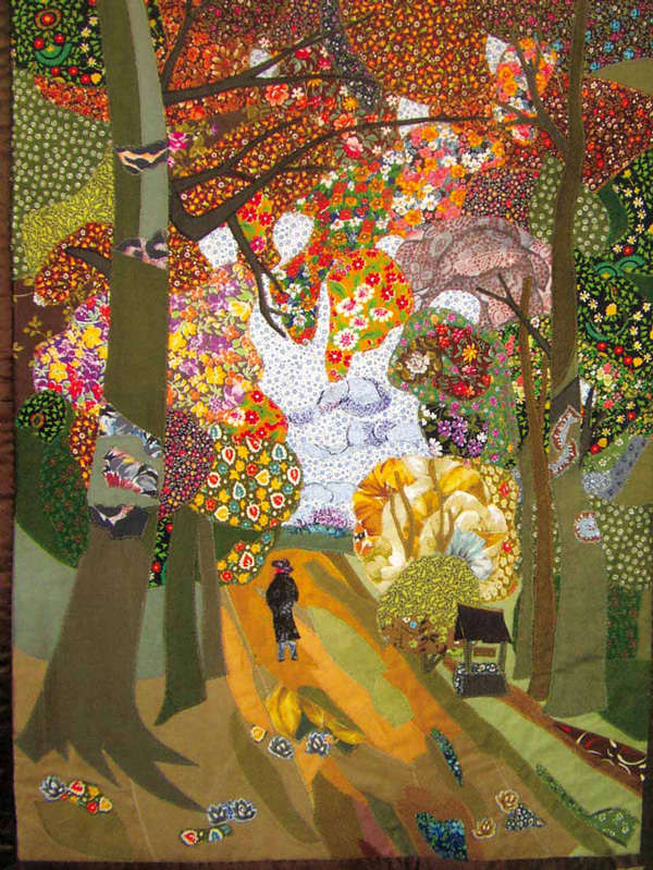 Работа Марины Старченко «Прогулка». Как из лоскутков складывается картина, так и наука складывается из отдельных открытий.