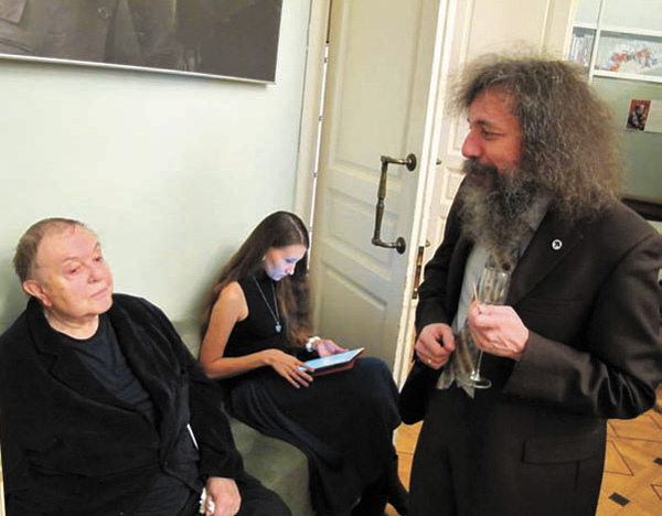 В. А. Успенский и М.С. Гельфанд. 2013 год. Фото Н. Деминой