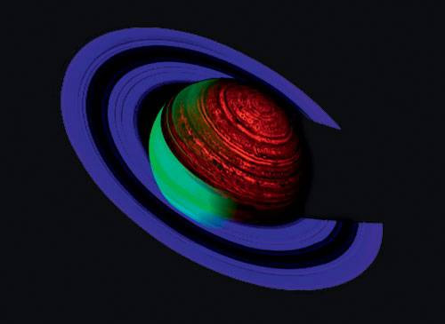 Аллея штормов. Штормы на Сатурне возникают в одном и том же месте — в районе 35 градусов южной широты, астрономы называют это место «аллеей штормов». Причины этого пока не ясны, штормы могут продолжаться в течение нескольких месяцев, исчезать на годы и затем снова возникать на том же месте. Гигантский облачный фронт хорошо виден с Земли даже в любительский телескоп. Изображение: «Популярная механика»