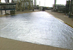 Один из восьми 15-метровых лепестков солнечного паруса (©The Planetary Society, фото с сайта www.planetarysociety.org)