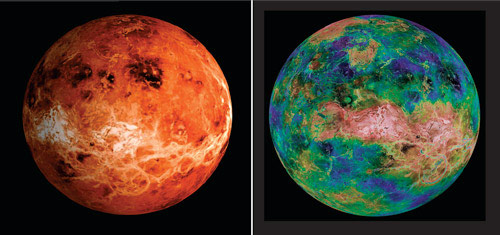 Основные данные о поверхности Венеры получены аппаратом Magellan с 1990 по 1994 год. Это позволило создать карту планеты и сделать некоторые предположения о ее внутренней структуре и эволюции. Ранее северное полушарие планеты было отснято советскими станциями «Венера-15» и «Венера-16». Изображение: «Популярная механика»