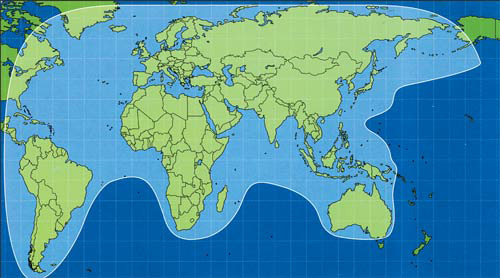 Западные штаты США и Новая Зеландия пока остаются вне зоны действия российских спутников. Изображение: «Наука и жизнь»
