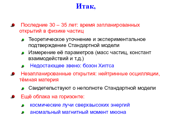Физика элементарных частиц в преддверии запуска Большого адронного коллайдера