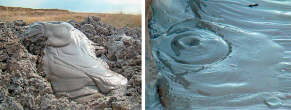 Действующий грифон в кратере грязевого вулкана Карабетова гора. Тамань. 2008 г. Фото С. Кох («Наука из первых рук»)