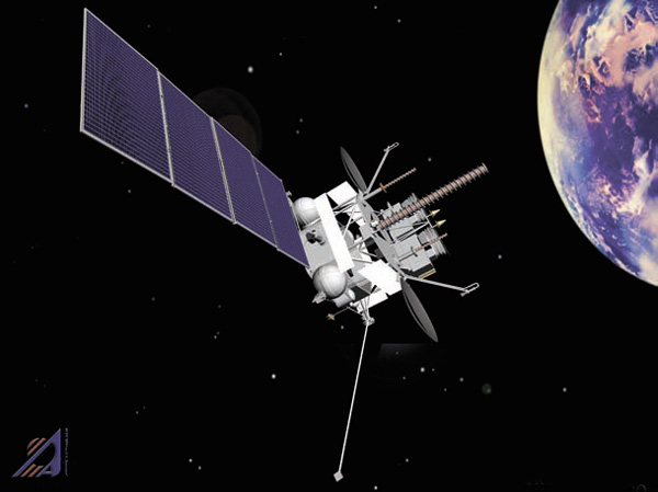 КА «Электро-Л» в полете. Изображение НПО им. С. А. Лавочкина