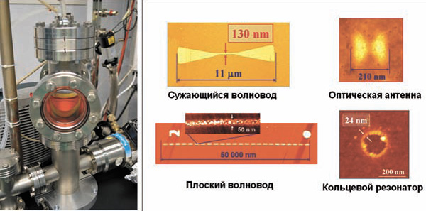 Атомный нанолитограф и полученные с его помощью наноструктуры на поверхности диэлектрика