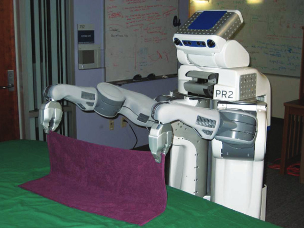 Stephen Miller, Jur van den Berg, Mario Fritz, Trevor Darrell, Ken Goldberg, Pieter Abbeel. A geometric approach to robotic laundry folding. <i>The International Journal of Robotics Research</i> 0(0)1–19 2011