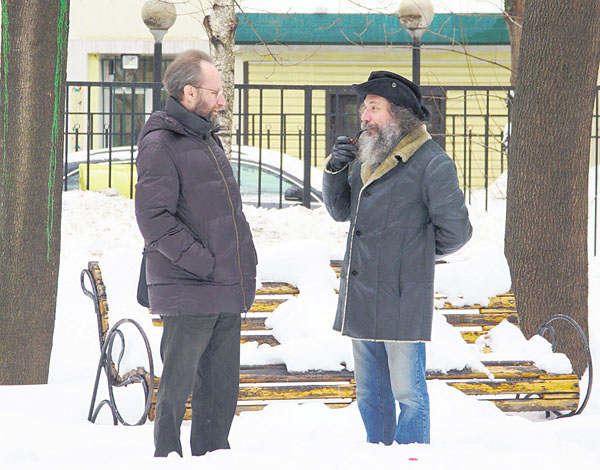 Михаил Цфасман и Михаил Гельфанд. Фото Алексея Крещука («Троицкий вариант» №4(198), 23 февраля 2016 года)