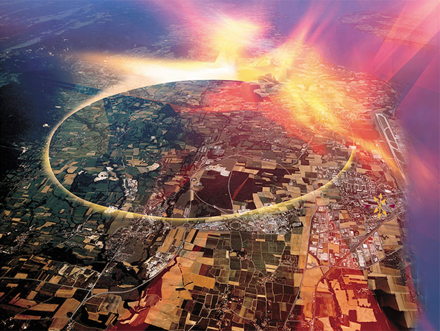 Большой адронный коллайдер, построенный в ЦЕРНе, имеет длину окружности главного тоннеля 27 км («Наука из первых рук» №2/3 (74), 2017)