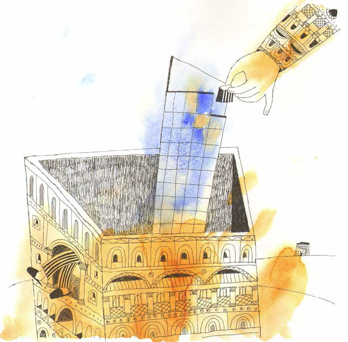 Ренессанс p-элементов. Художник Е. Станикова («Химия и жизнь» №3, 2017)