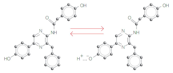 Рис. 1. Химическая структура молекулы целентерамида («Коммерсантъ Наука» №6, сентябрь 2017)