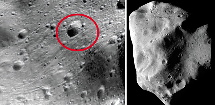 Астероид 21 Лютеция. Фото с КА «Розетта», 2010 г. («Наука из первых рук» №2(50), 2013)