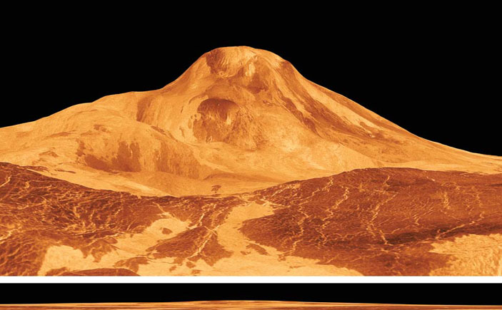 Рис. 9. Перспективное изображение вулкана Маат («Природа» №9, 2016)